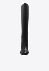 Gianvito Rossi Santiago 85 Leather Knee-High Boots Black G80479 85CUO-VGTNERO