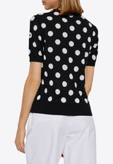 Dolce 
Gabbana Polka Dot Knit Top Black FXX22T JCVYK-N0004