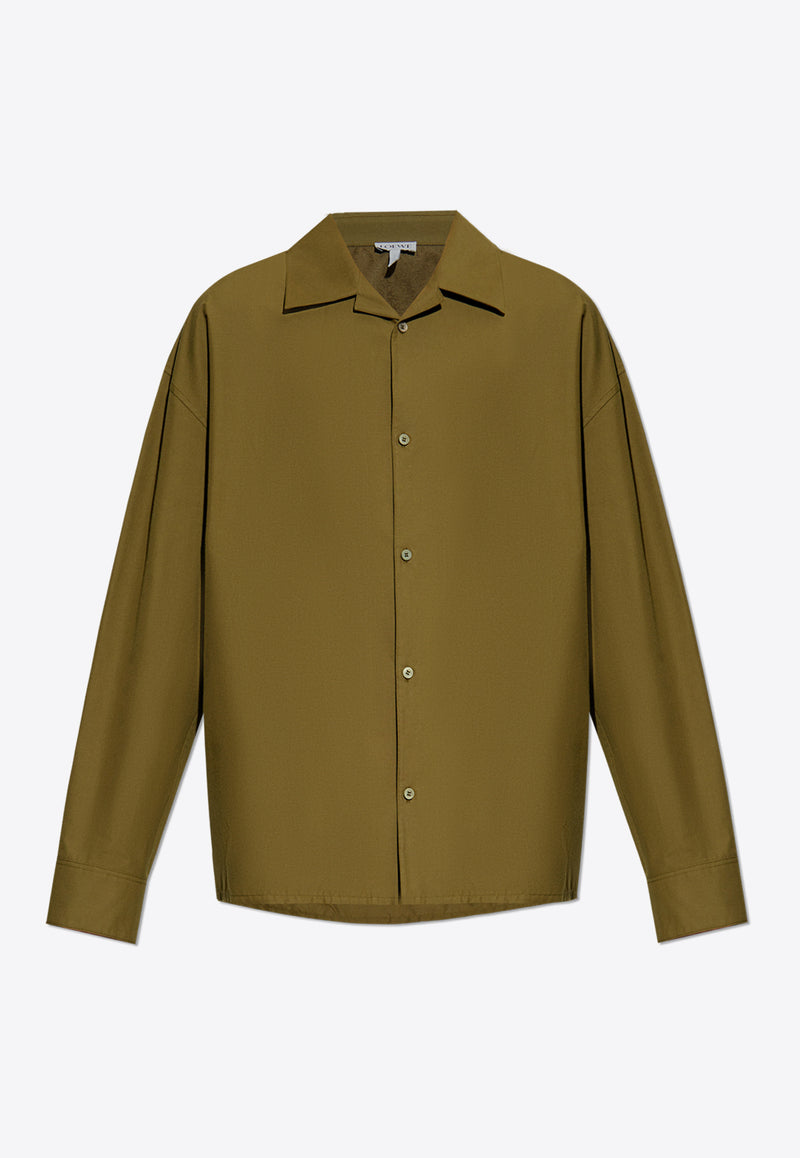 Loewe Anagram Long-Sleeved Shirt Green H526Y05X78 0-MILITARY GREEN