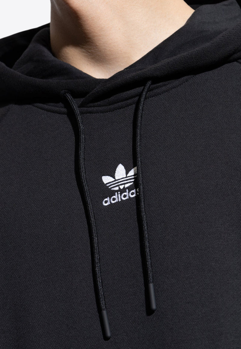 Adidas Originals Archive Logo Drawstring Hoodie Black IX9644 0-BLACK BETSCA