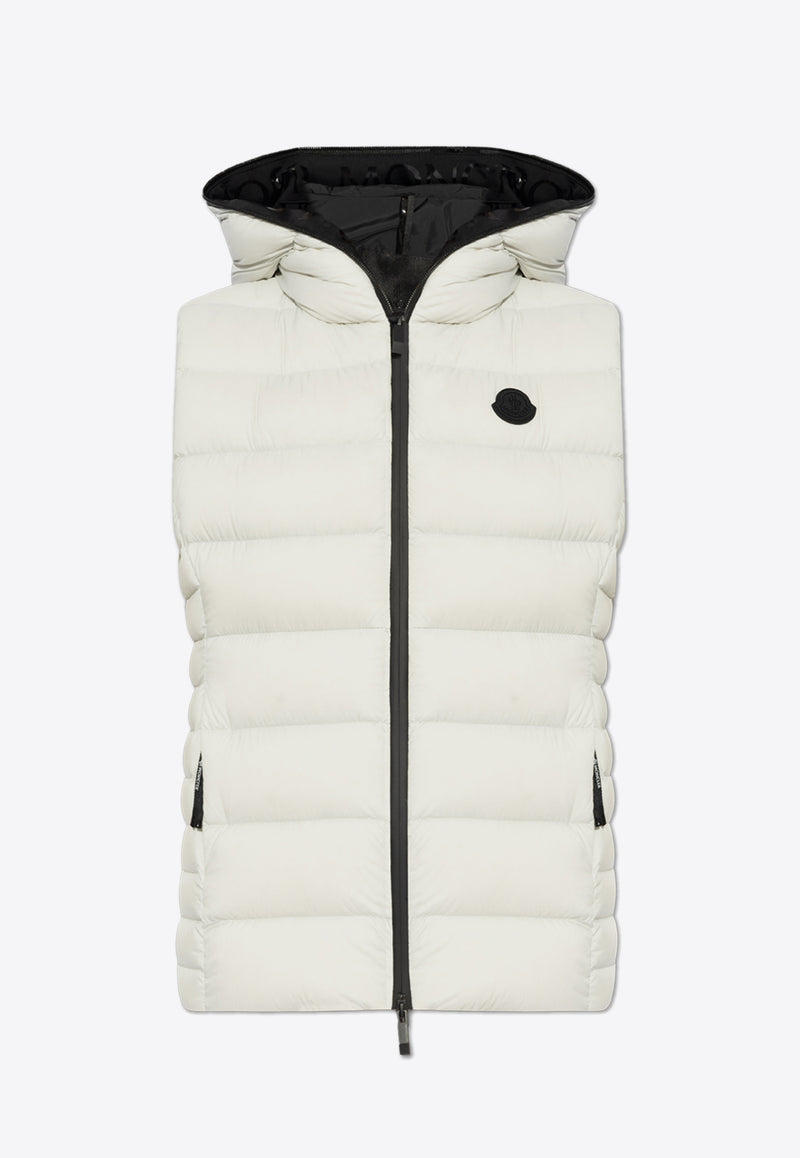 Moncler Barraux Down Hooded Vest White J20931A00033 596K7-90D