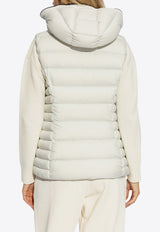 Moncler Barraux Down Hooded Vest White J20931A00033 596K7-90D