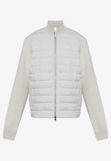 Moncler Padded Wool and Cashmere Zip-Up Cardigan Cream J20919B00004 M4281-215