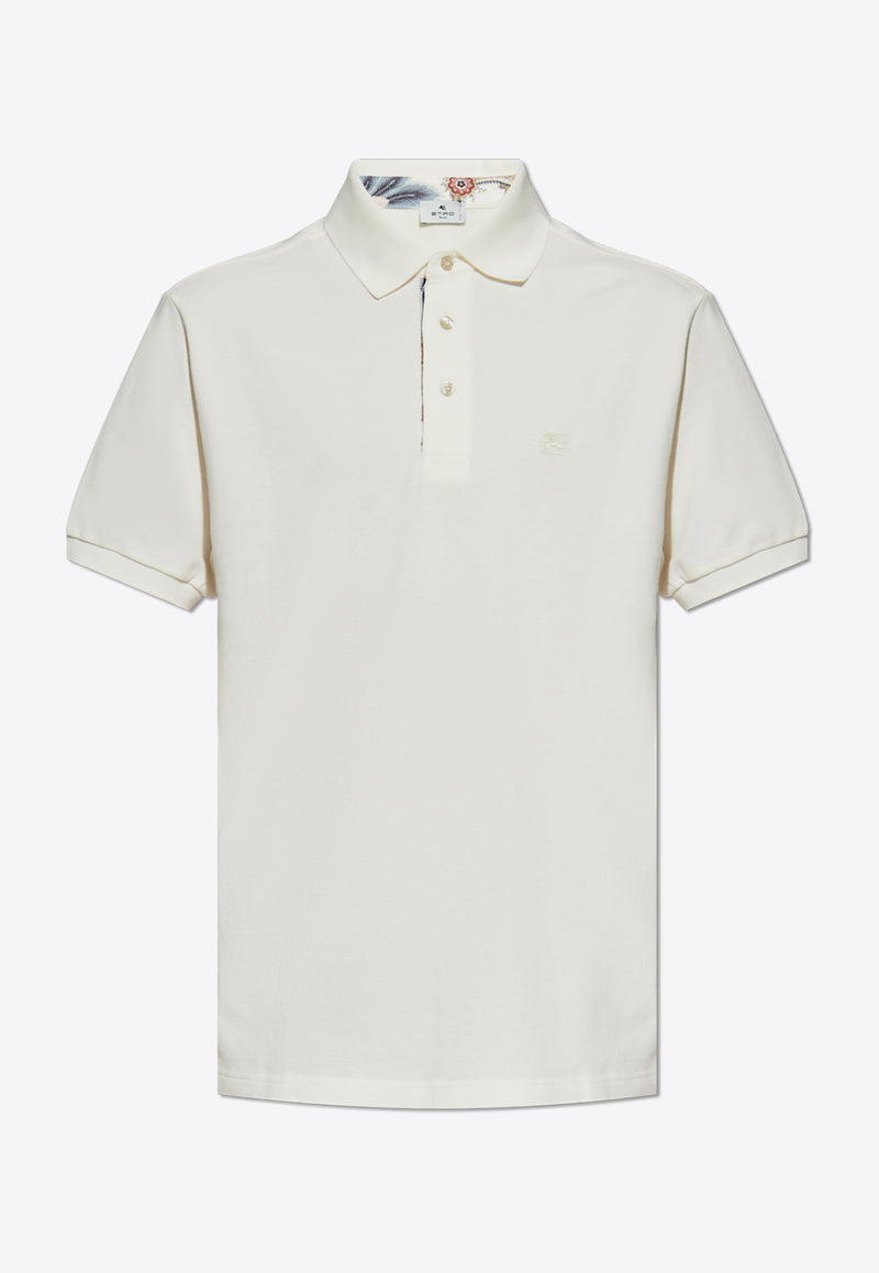 Etro Pegaso Embroidered Polo T-shirt White MRMD0005 AC259-W0001