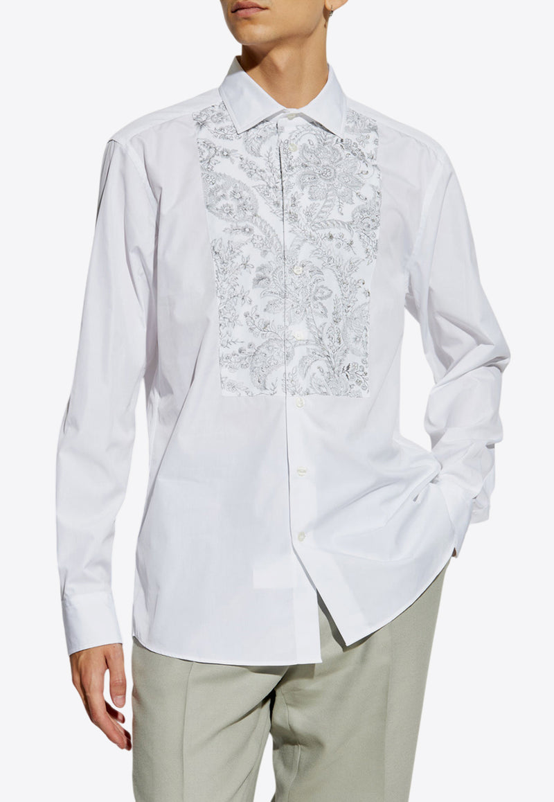 Etro Paisley Embroidered Button-Up Shirt White MRIB0007 AR241-W0800