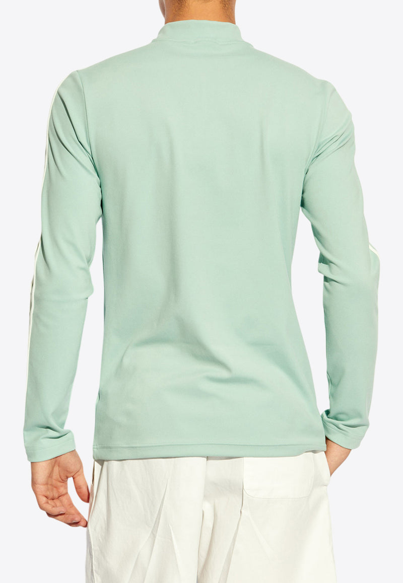 Adidas Originals Trefoil Logo Half-Zip Premium Sweatshirt Green JJ1445 0-HAZGRN