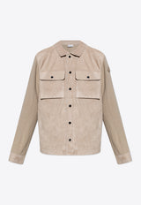 Moncler Logo Patch Paneled Overshirt Beige J20919B00026 M1113-22A