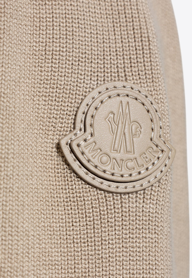 Moncler Logo Patch Paneled Overshirt Beige J20919B00026 M1113-22A