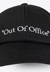 Off-White Out Of Office Baseball Cap Black OWLB045F24 FAB007-1001