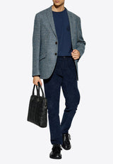 Etro Single-Breasted Tweed Blazer Blue MRCA0006 99TTB45-S9884