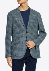 Etro Single-Breasted Tweed Blazer Blue MRCA0006 99TTB45-S9884