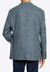 Etro Single-Breasted Tweed Blazer Blue MRCA0006 99TTB45-S9884