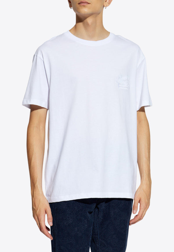 Etro Pegaso Embroidered T-shirt White MRMA0007 AR233-W0800