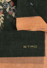 Etro Floral Paisley Print Scarf Green WATA0009 AV448-X0892