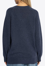 Etro V-neck Cashmere Sweater Blue WRKE0154 AW005-B9110