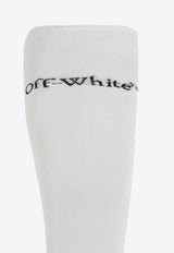 Off-White Logo Jacquard Long Socks White OMRA08FC99 KNI001-0110