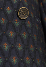 Etro Double-Breasted Floral Liberty Blazer Blue WRCA0035 99TJ223-B0065