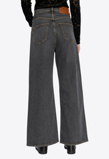 Etro Washed Wide-Leg Jeans Gray WRNB0013 AD247-S9095