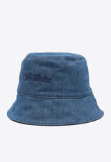 Off-White Bookish Denim Bucket Hat Blue OWLB021F24DEN001_4545