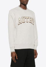 Autry Logo Print Crewneck Sweatshirt Gray SWPM03_H2