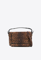 Jérôme Dreyfuss Medium Pepito Leopard Print Suede Shoulder Bag Brown 44PEPMCR_Léo Chamois