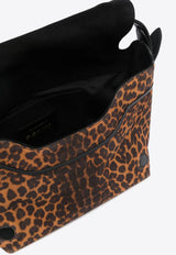 Jérôme Dreyfuss Medium Pepito Leopard Print Suede Shoulder Bag Brown 44PEPMCR_Léo Chamois