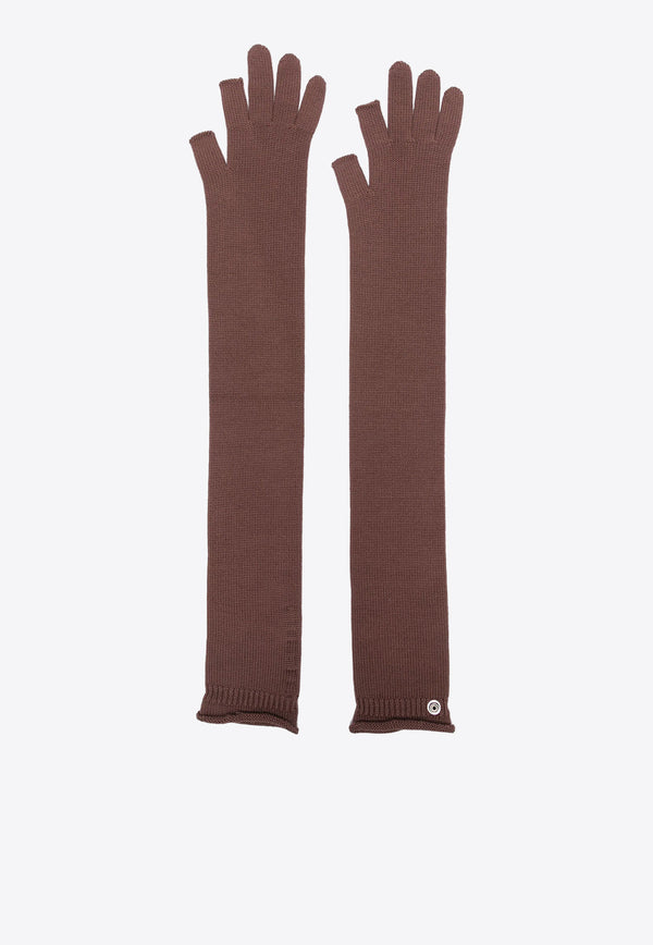 Rick Owens Porterville Opera Long Gloves  Brown RP02D3491M_93