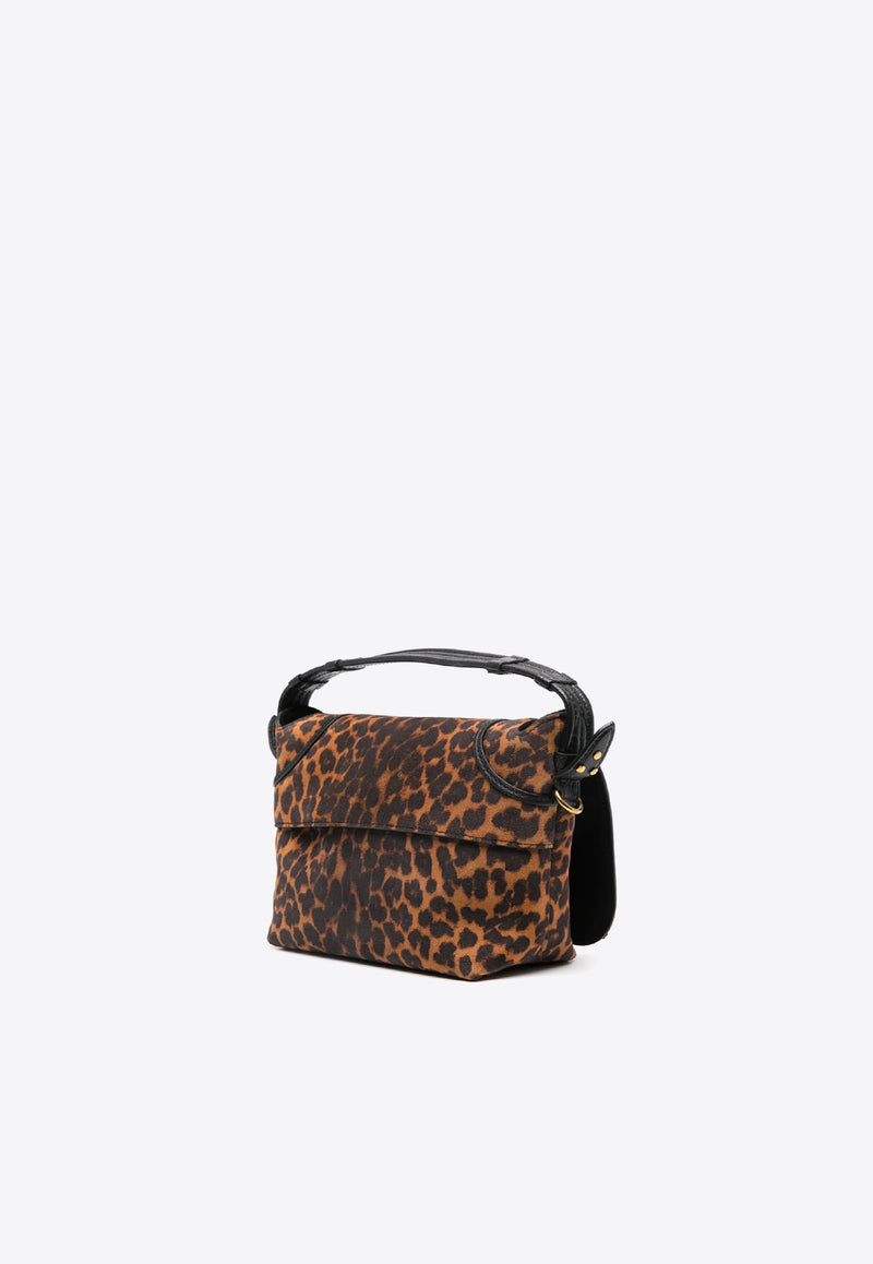 Jérôme Dreyfuss Small Pepito Leopard Print Suede Crossbody Bag Brown 44PEPSCR_Léo Chamois