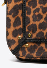 Jérôme Dreyfuss Small Pepito Leopard Print Suede Crossbody Bag Brown 44PEPSCR_Léo Chamois