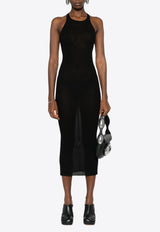 Rick Owens Ribbed Tank Midi Dress Black RP02D3549RC_09