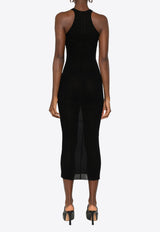 Rick Owens Ribbed Tank Midi Dress Black RP02D3549RC_09