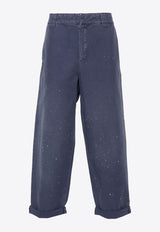 Golden Goose DB Paint Splatter Straight-Leg Jeans Blue GMP01190P001683_50100