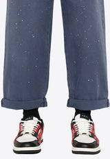 Golden Goose DB Paint Splatter Straight-Leg Jeans Blue GMP01190P001683_50100