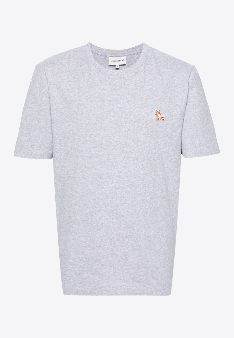 Maison Kitsuné Chillax Fox Logo Patch T-shirt Gray LM00110KJ0008_H120