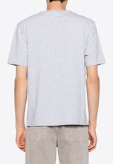 Maison Kitsuné Chillax Fox Logo Patch T-shirt Gray LM00110KJ0008_H120