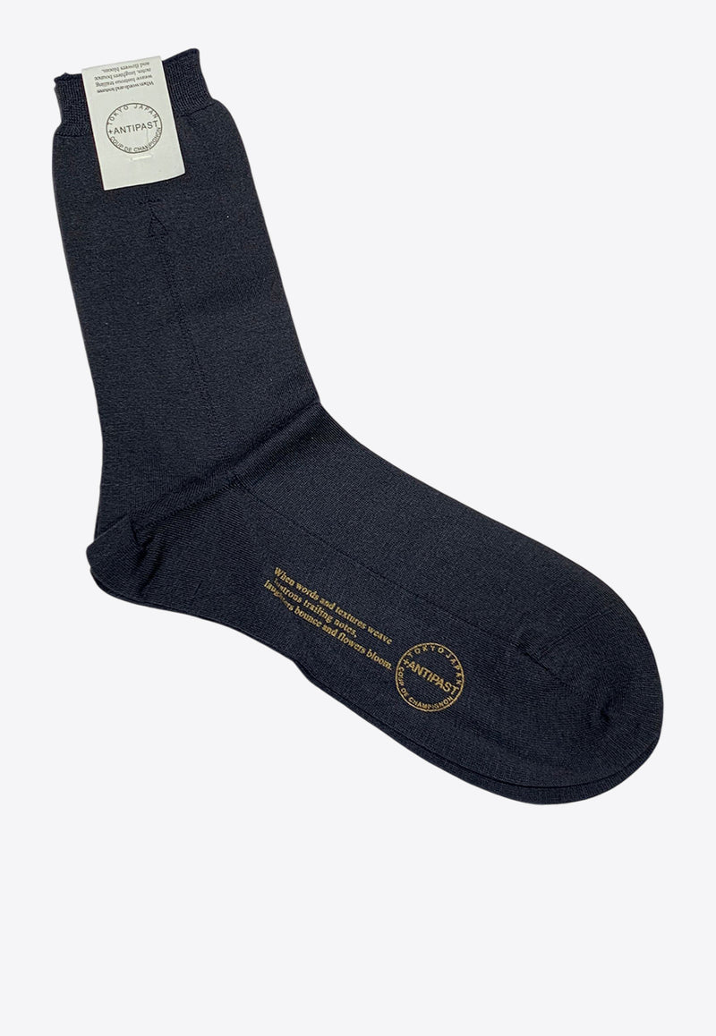 ANTIPAST Essential Crew Socks Navy ANP58GREY_NAVY