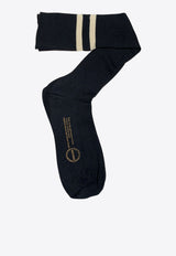 ANTIPAST Contrast Striped Long Socks Black ANP73BLACK_BLACK