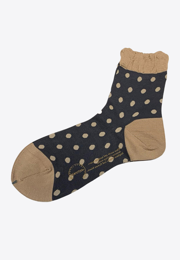 ANTIPAST Pois Polka-Dot Socks Navy ANP62BLB_BLUE