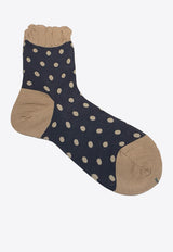 ANTIPAST Pois Polka-Dot Socks Navy ANP62BLB_BLUE