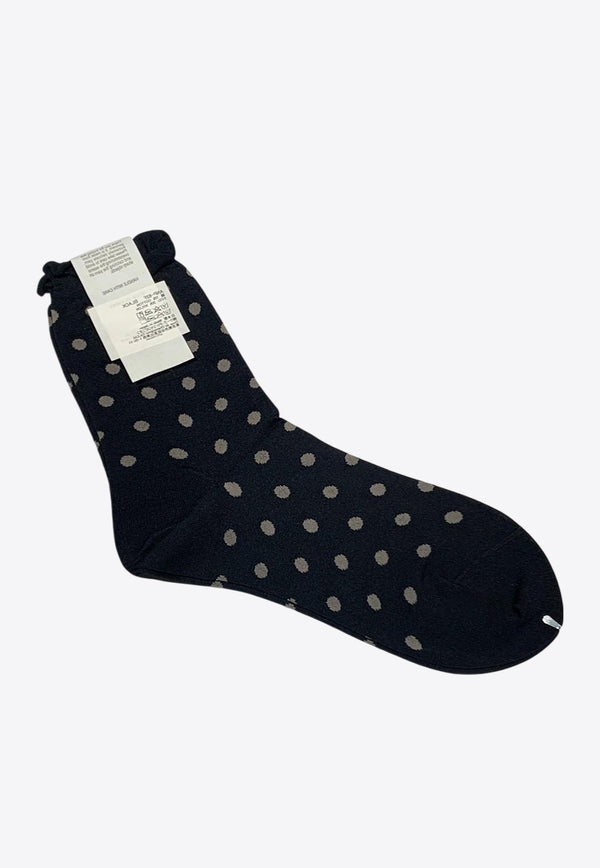 ANTIPAST Pois Polka-Dot Socks Black ANP62F_BLACK