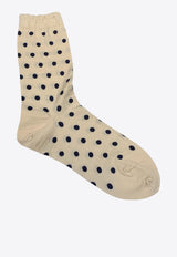 ANTIPAST Dotted Sheer Socks Cream ANP62W_CREAM