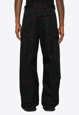 Off-White Logo Cargo Pants Black OMCF042F24FAB001_1025