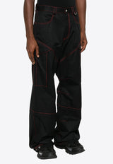 Off-White Logo Cargo Pants Black OMCF042F24FAB001_1025