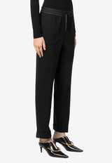 P.A.R.O.S.H Liliuxy Drawstring Straight-Leg Pants Black D230386LILIUXY23_013