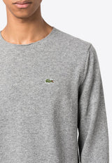 Comme Des Garçons X Lacoste Intarsia Knit Logo Wool Sweater Gray FLN004W23_3