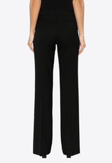 P.A.R.O.S.H Liliuxy Side-Stripe Flared Tailored Pants Black D230414LILIUXY23_013