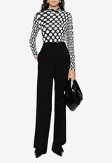 MSGM Contrasting-Trim Wide-Leg Pants Black 3541MDP24Y237615_99