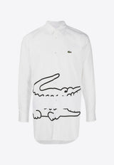 Comme Des Garçons X Lacoste Printed Long-Sleeved Shirt White FLB013W23_1