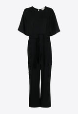 P.A.R.O.S.H Poker Wide-Leg Cargo Jumpsuit Black D790165POKER_013