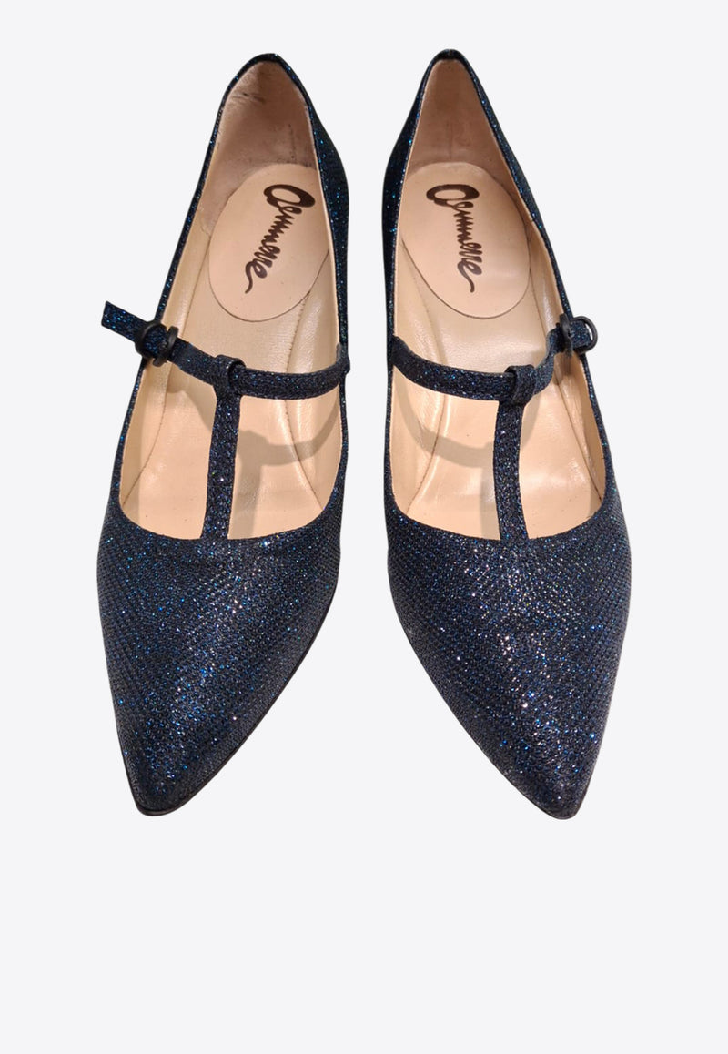 La Rose 35 Glittered Pumps  Blue DE1008_LUMINOR BLU